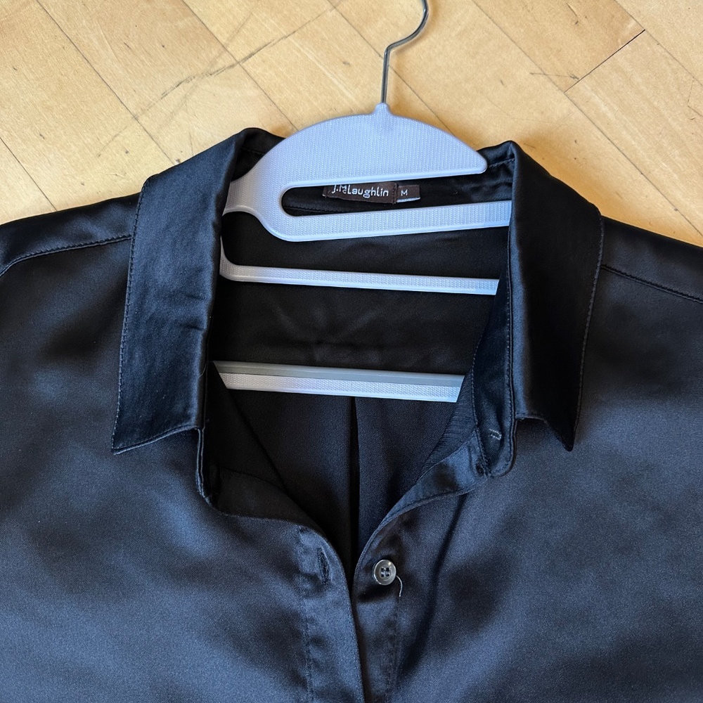 J. McLaughlin Denver Satin Shirt, M, CB2480 - Picture 5 of 6